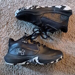 Under Armour Lockdown 7 Toddlers Boys Basketball Sneakers SZ 13 Black PRE-OWNED